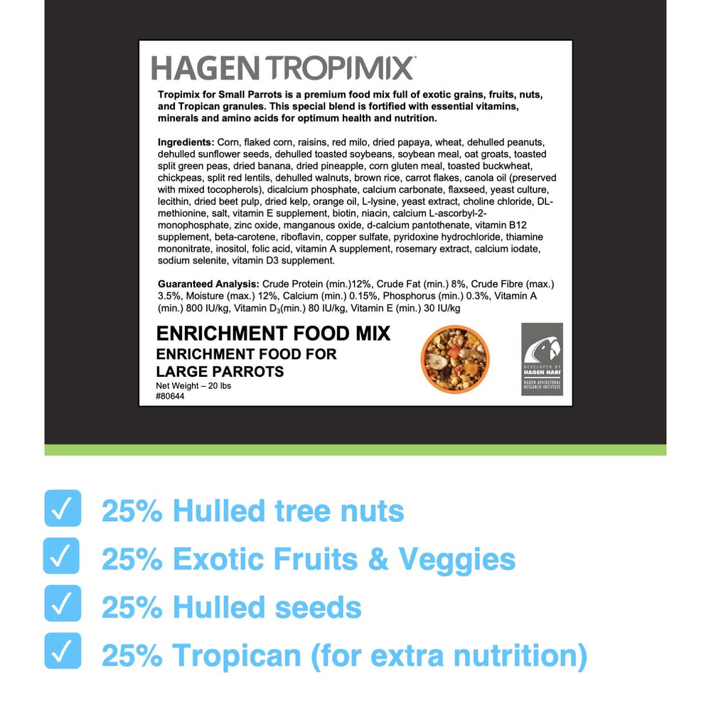 HARI Tropimix fruits, nuts and vegetables mix for enrichment