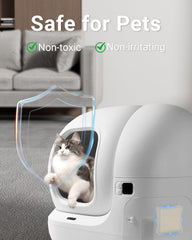 Harich CurLife N50 2.0 box setup showing easy replacement in automatic litter boxes