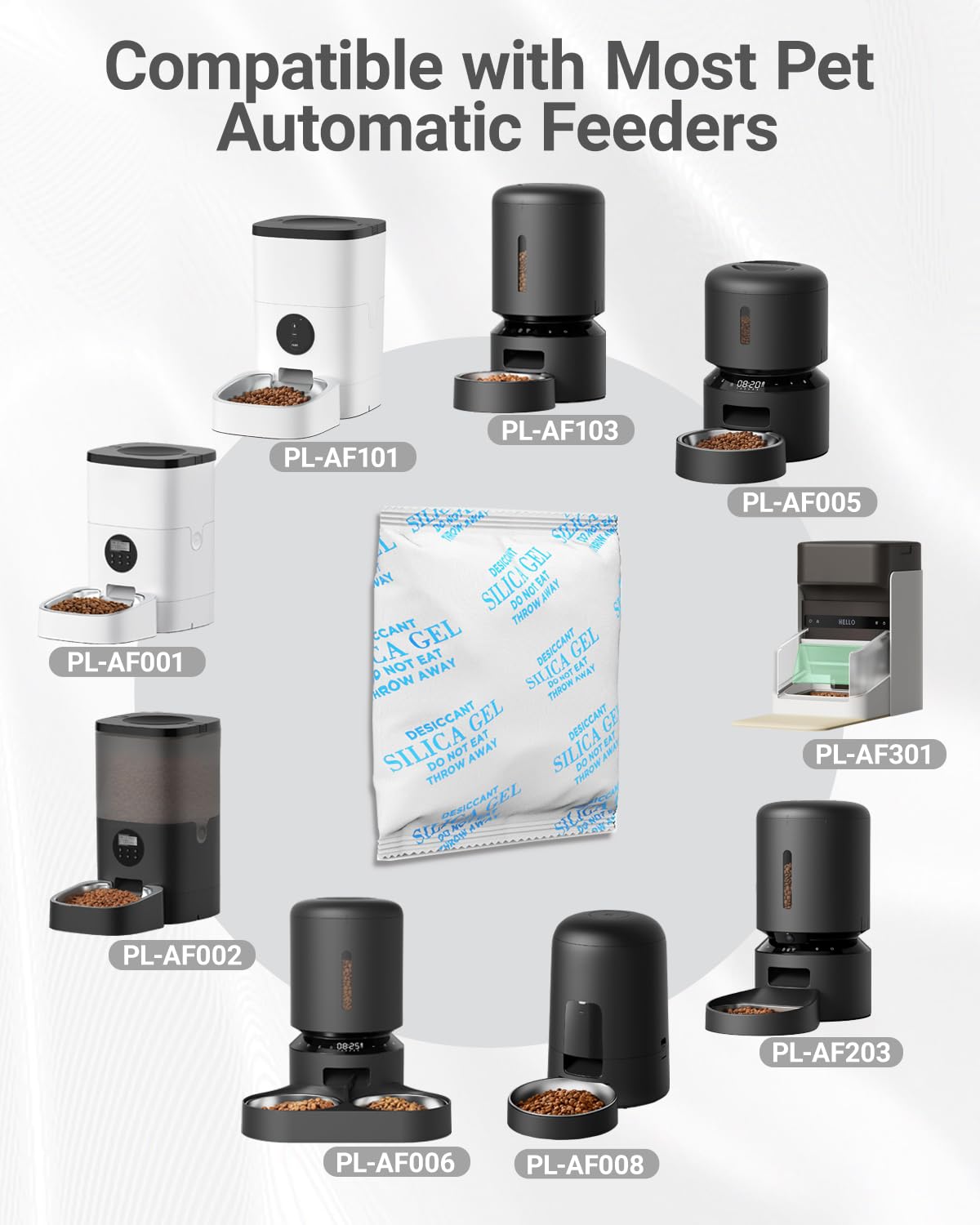 Harich CurLife desiccant is compatible with PETLIBRO and PETKIT feeders for convenient use.