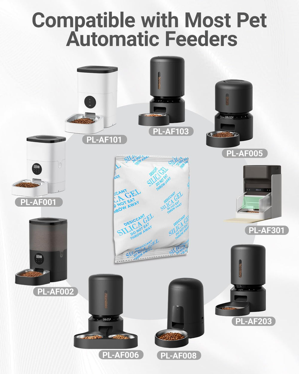 Harich CurLife desiccant is compatible with PETLIBRO and PETKIT feeders for convenient use.