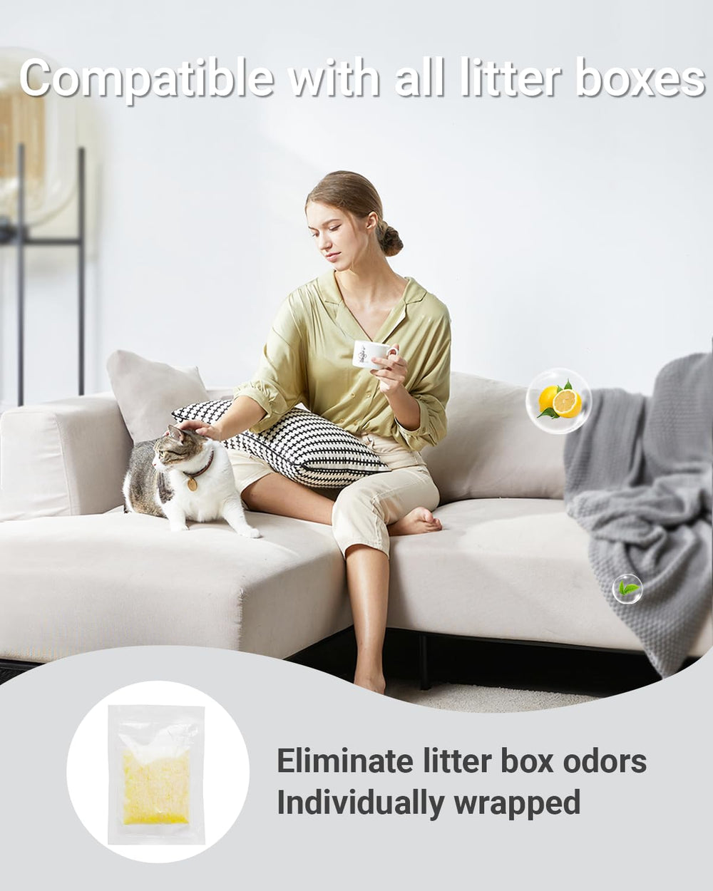 Harich CurLife deodorizer uses diatomaceous earth and charcoal for safe freshness.