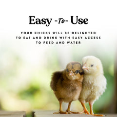 Harris Farms chick drinker base providing constant access to water without spills.