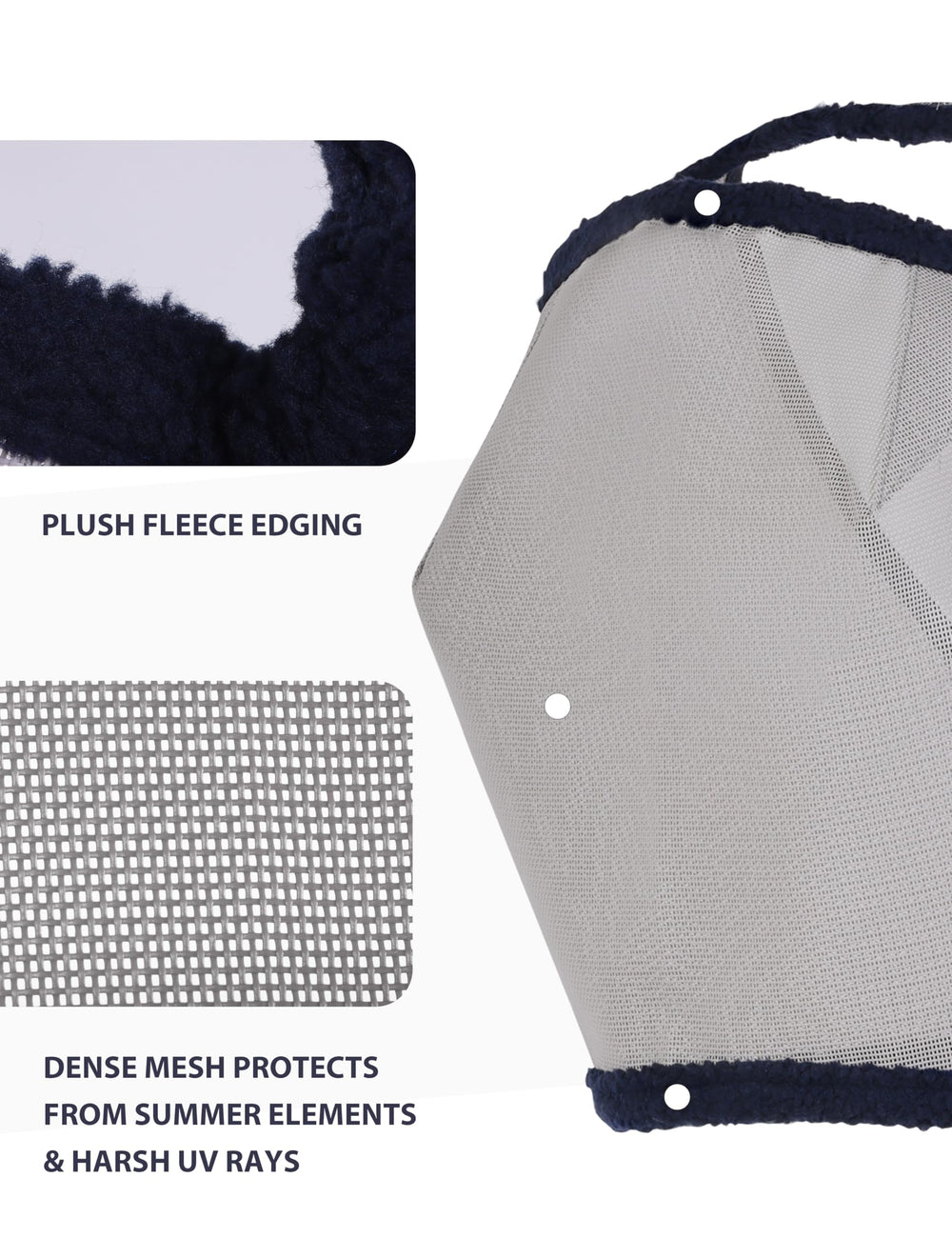 Harrison Howard all round mesh fly mask chin strap provides secure adjustable fit for various head shapes