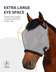 Harrison Howard all round mesh fly mask soft fleece trim reduces pressure and protects skin