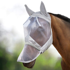 Harrison Howard CareMaster Moonlight Silver fly mask for large cob with full-face protection