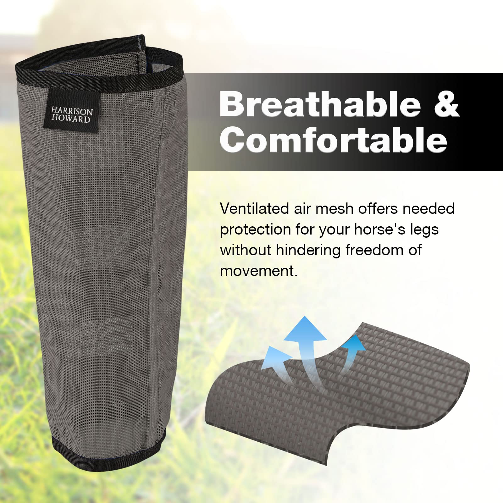 Harrison Howard fly boots demonstrating sturdy support to prevent sagging