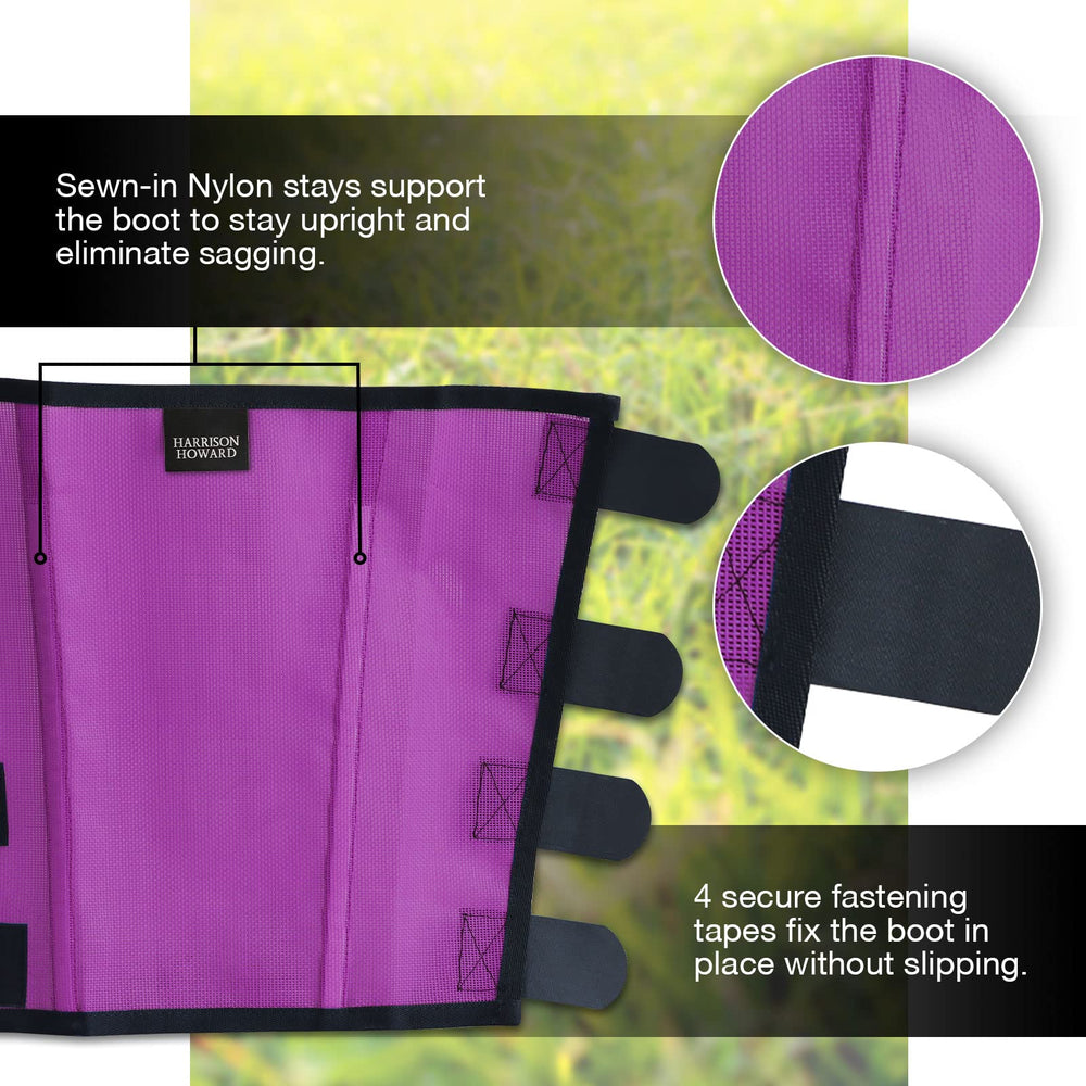 Dense PVC shield and four-fastener closure for secure fit.