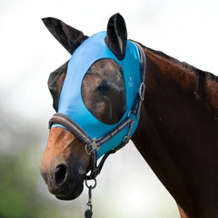 Harrison Howard stretchy fly mask with eye-space for comfortable turnout.