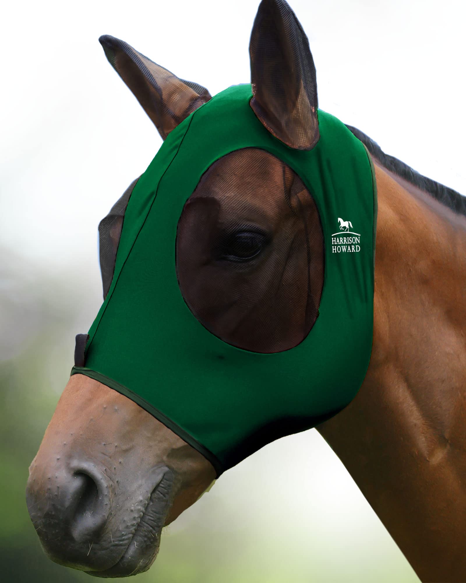 Harrison Howard Super Comfort Fly Mask with wide eye space for clear vision and comfort.