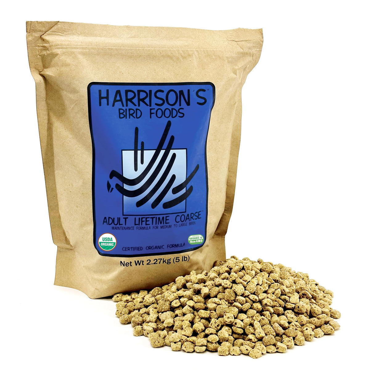 Harrison's Adult Lifetime Coarse bag for year-round parrot nutrition