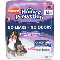 Hartz 3XL dog pad with six layer absorption for leak protection during potty training