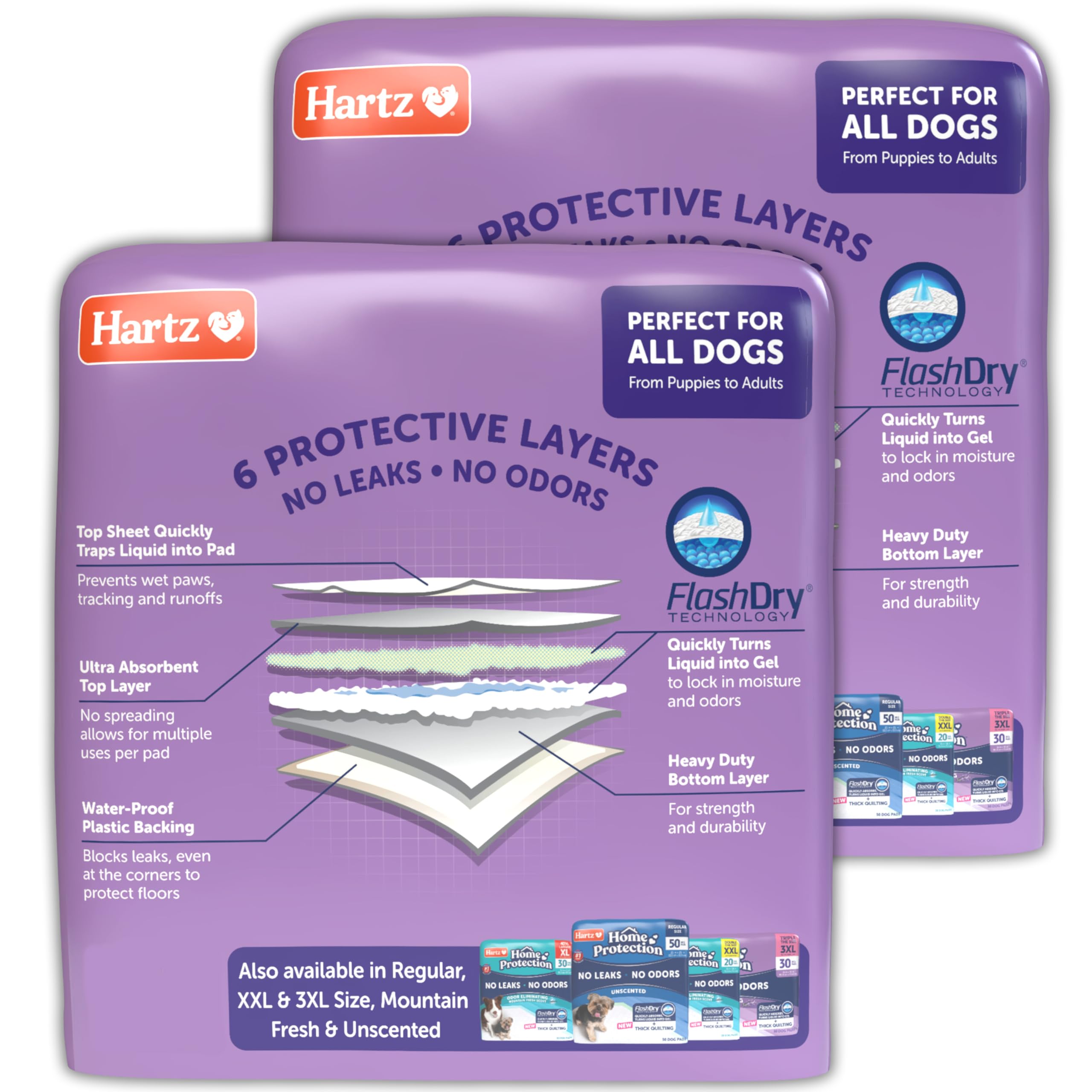 Hartz 60-count pack for easy replacement and stocking