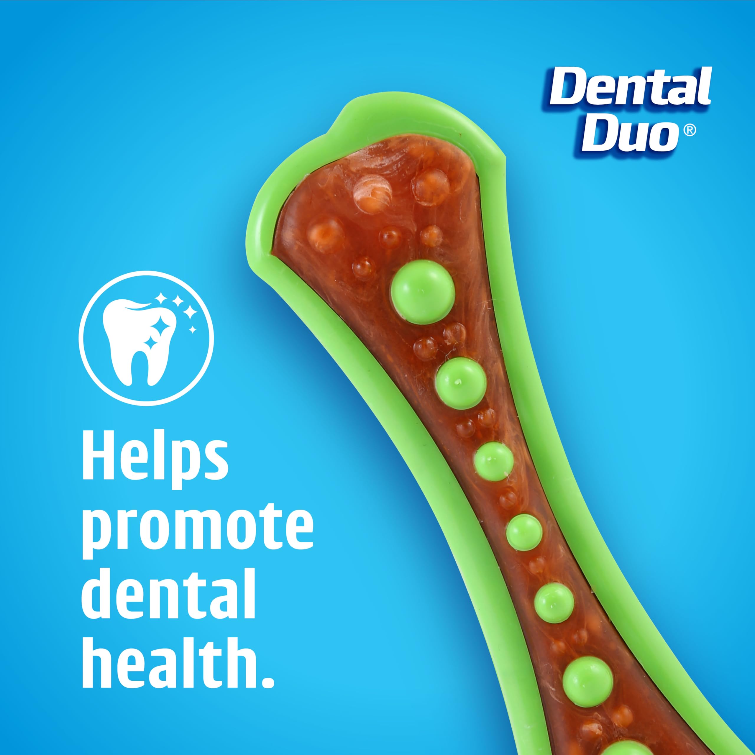 Hartz Chew 'n Clean Dental Duo bacon-flavored center for tasty chewing
