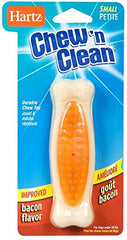 Hartz Chew'n Clean Tuff Bone bacon-flavored small dog toy two-pack ready for play and rotation