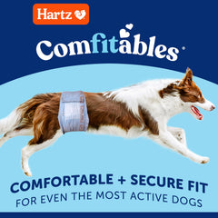 Hartz Comfitables secure-fit tab with adjustable, fur-safe fastening