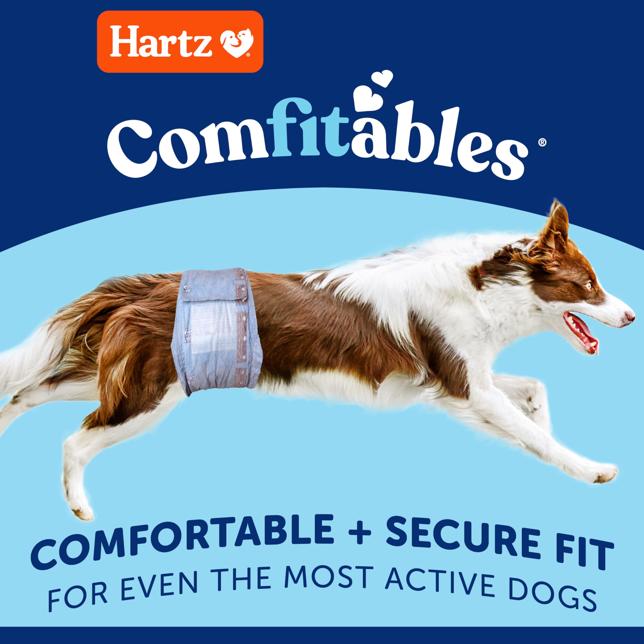 Hartz Comfitables wrap with secure fastening tab for easy adjustment