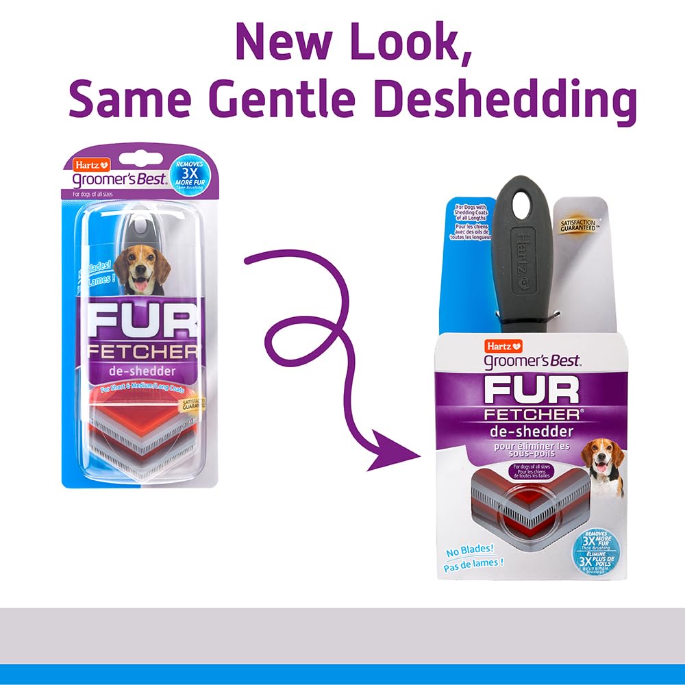 Hartz Groomer's Best Fur Fetcher side view shows comfortable grip during grooming