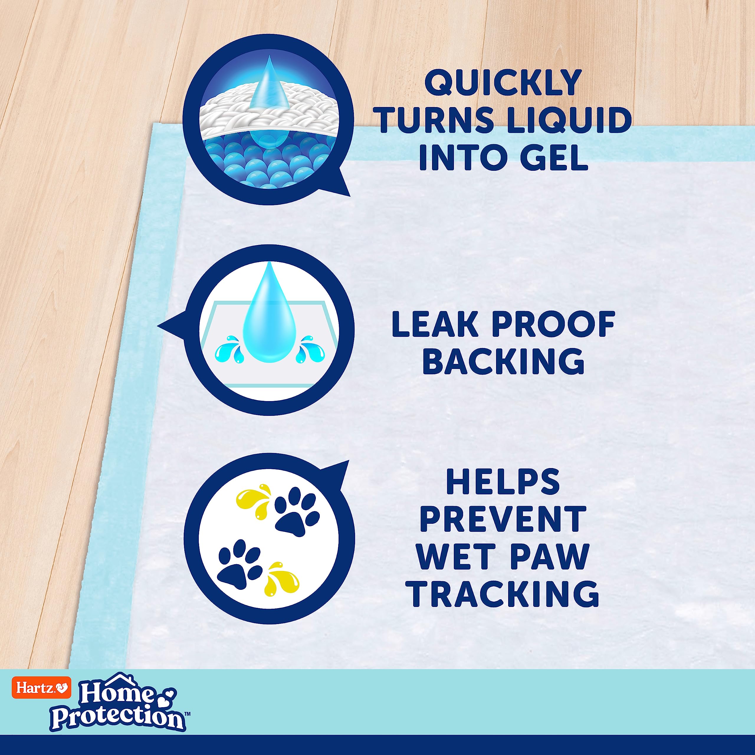 Hartz Home Protection FlashDry gel formation minimizes tracking during cleanup