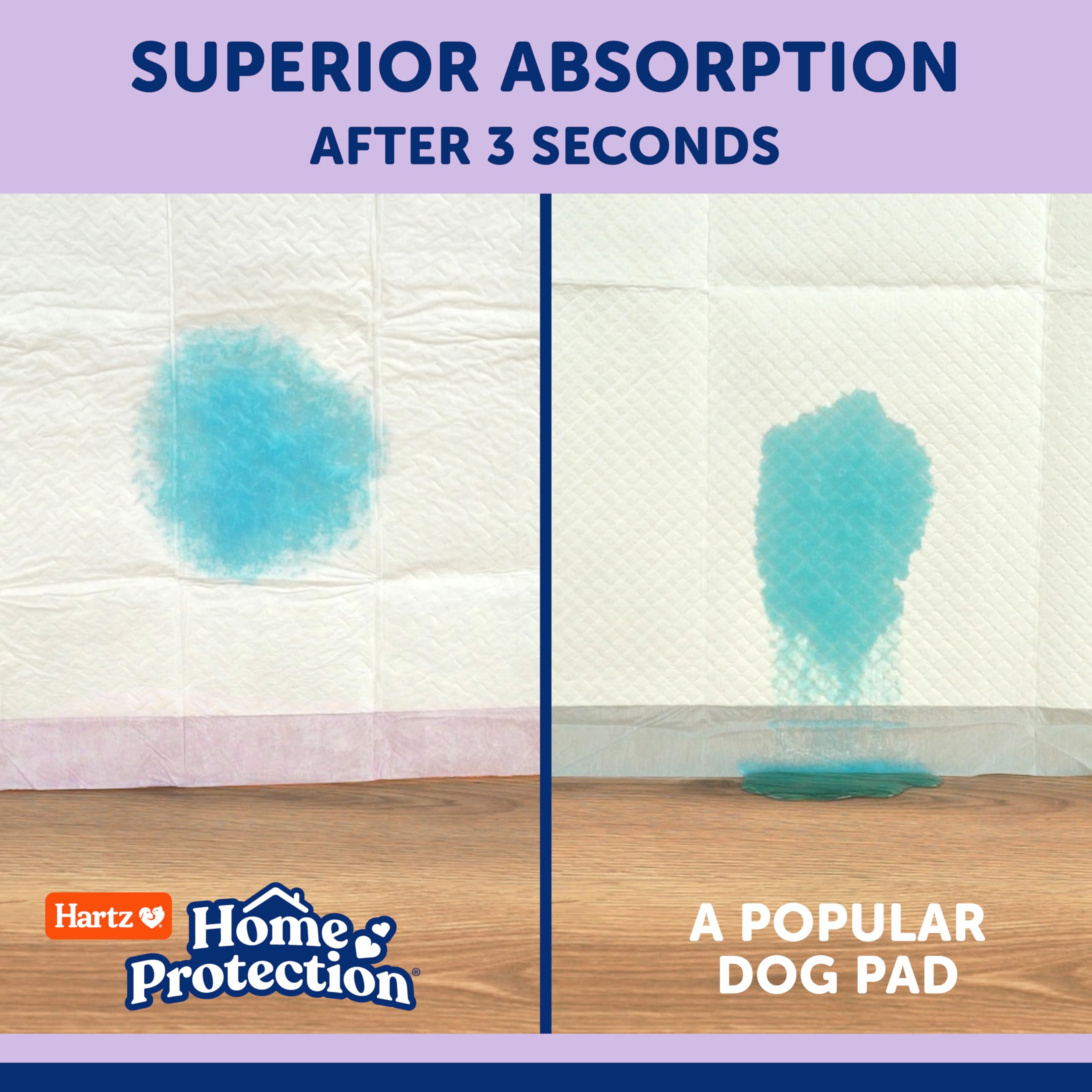 Hartz Home Protection leak-proof backing detail protecting floors.