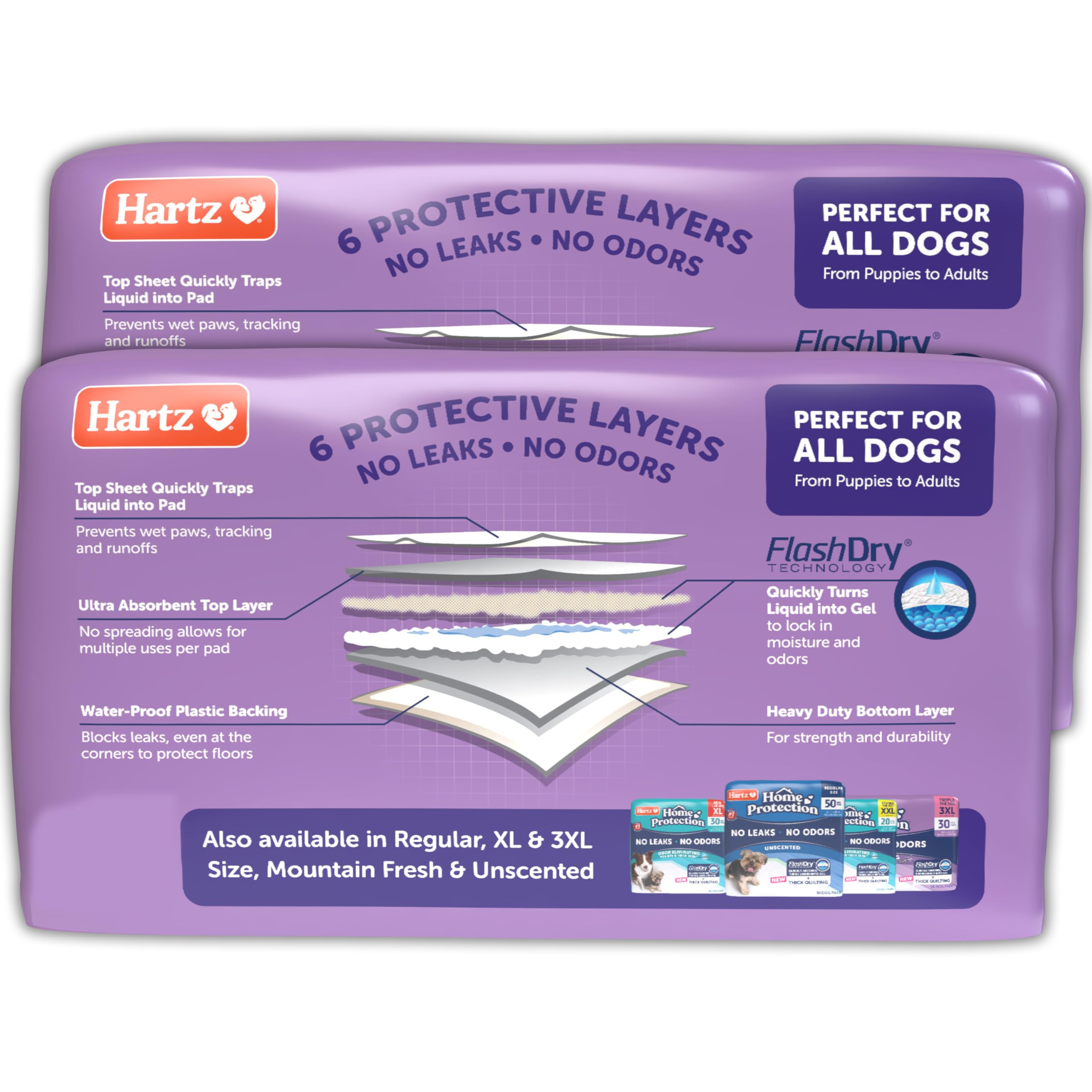 Made-in-USA Hartz pad with durable materials.