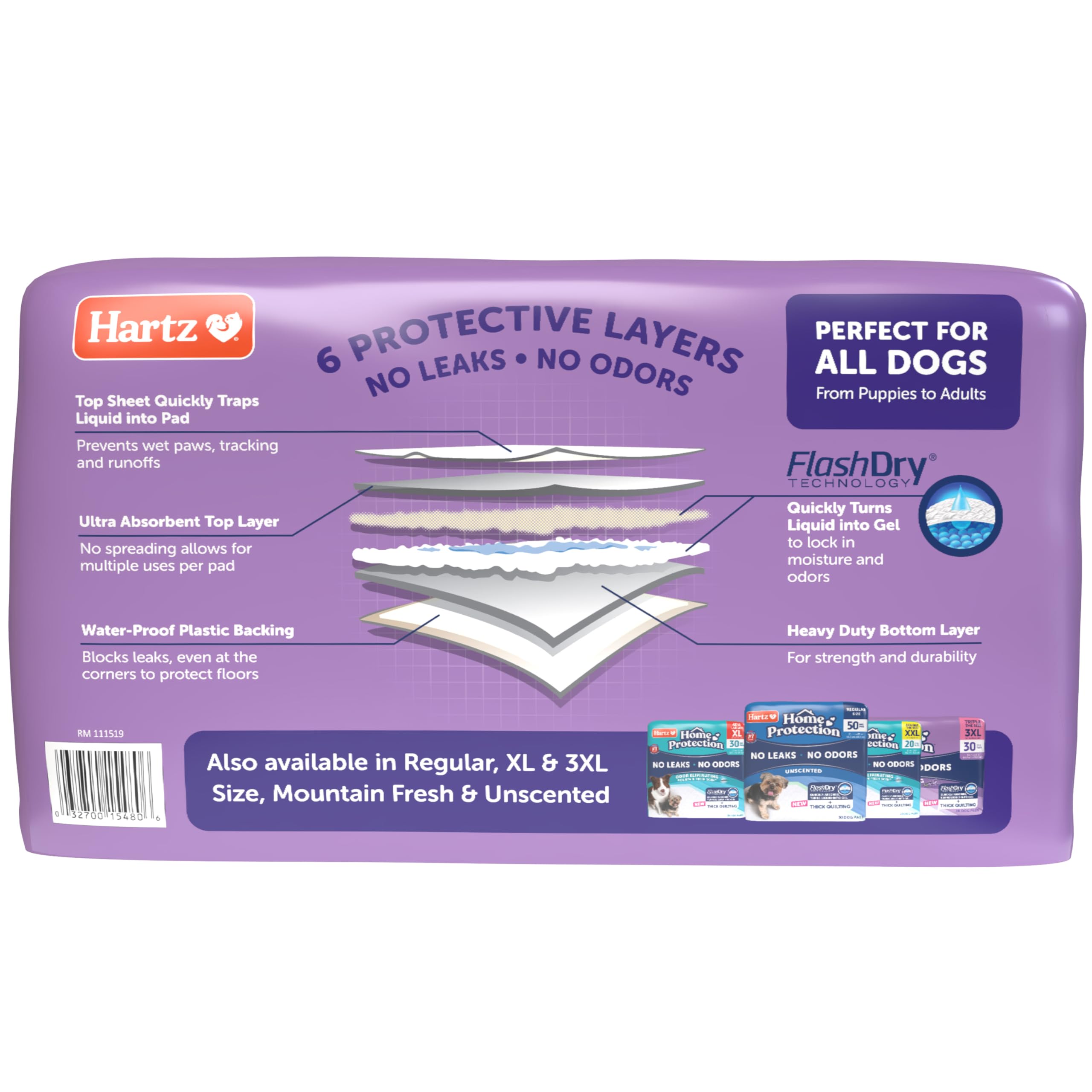 Hartz USA-made claim on packaging, proudly produced in the USA.