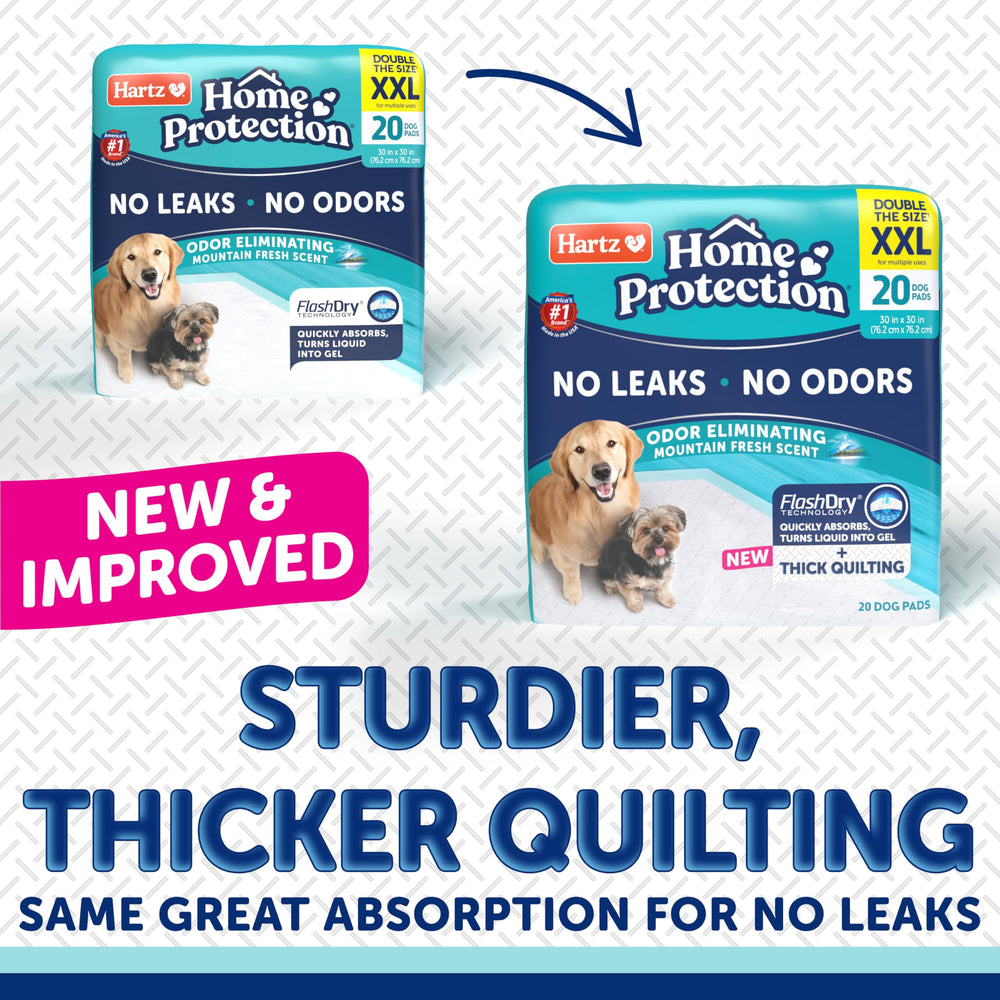Close-up of Hartz pads' thick quilting demonstrates superior absorption and quick liquid containment.