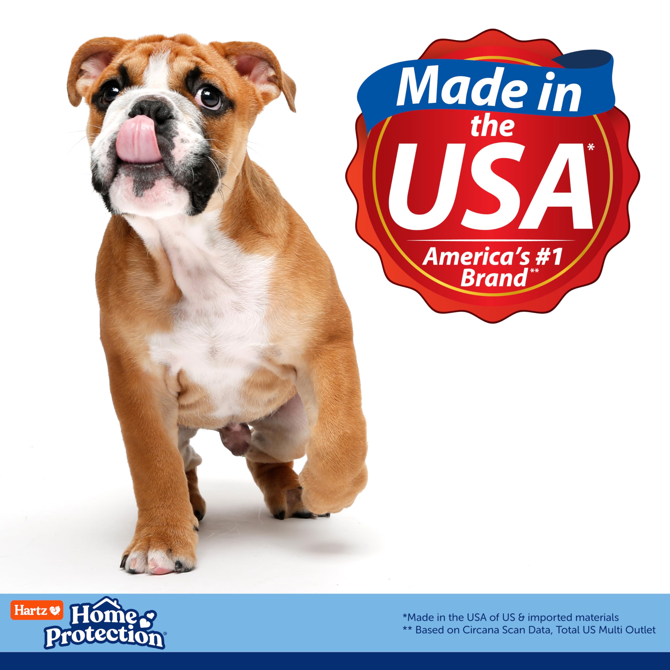 Hartz-made-in-usa dog pad emphasizes quality materials and US craftsmanship.
