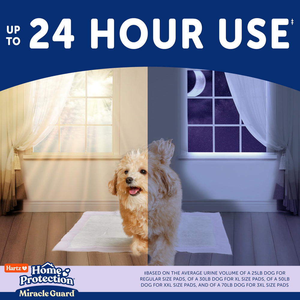 Hartz Miracle Guard 24-Hour Usage pad demonstrating all-day protection.