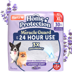 Hartz Miracle Guard 3x Absorbency pad showing strong liquid uptake for extended use.