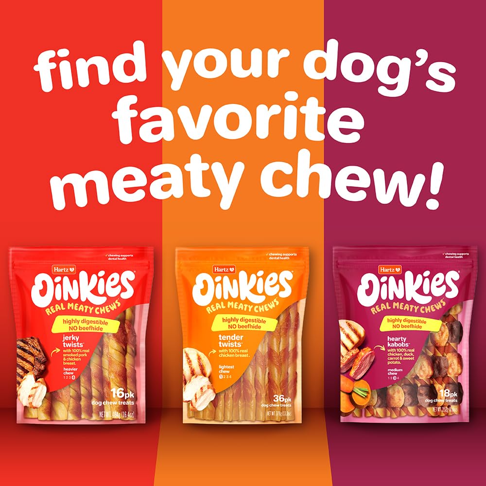 36-count Hartz Oinkies Hearty Kabobs package for regular treats