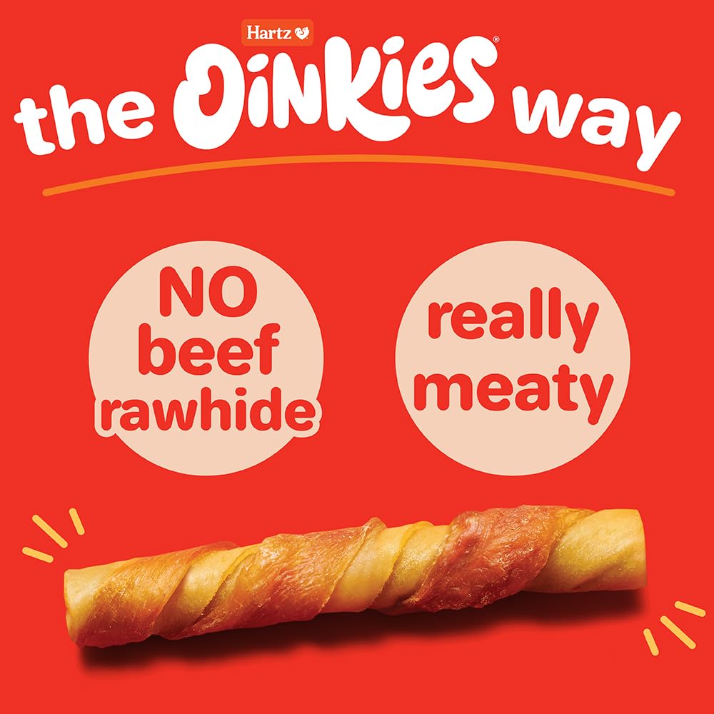 Hartz Oinkies smoked and oven-baked process preserves flavor in the twists.