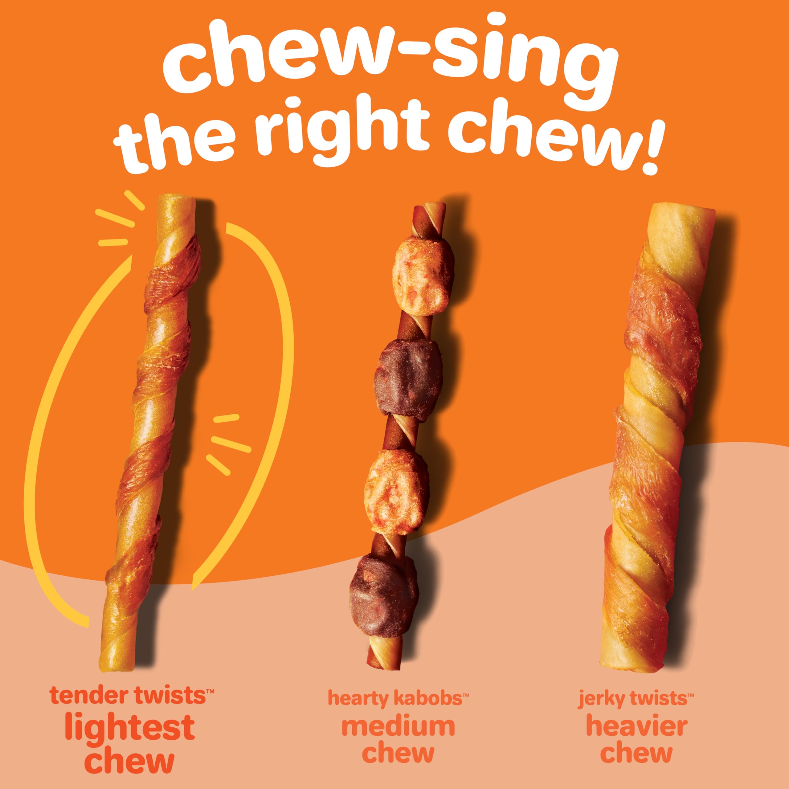 Hartz Oinkies Tender Twists flavorful-chicken, featuring 100% real chicken