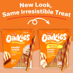 Hartz Oinkies Tender Twists rawhide-free chew, suitable for sensitive mouths