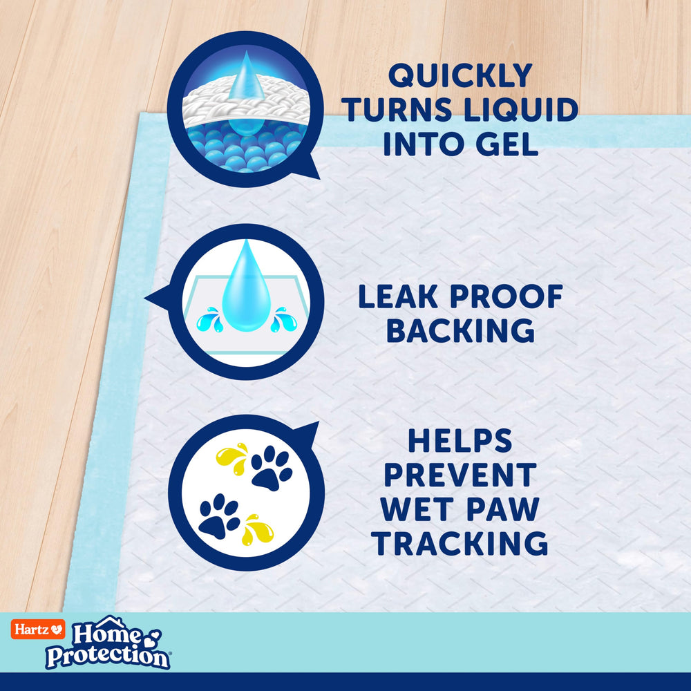 Hartz thick quilting provides superior absorption to trap liquids efficiently.