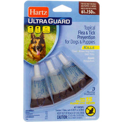 Hartz UltraGuard drops being applied to a dog for convenient parasite protection