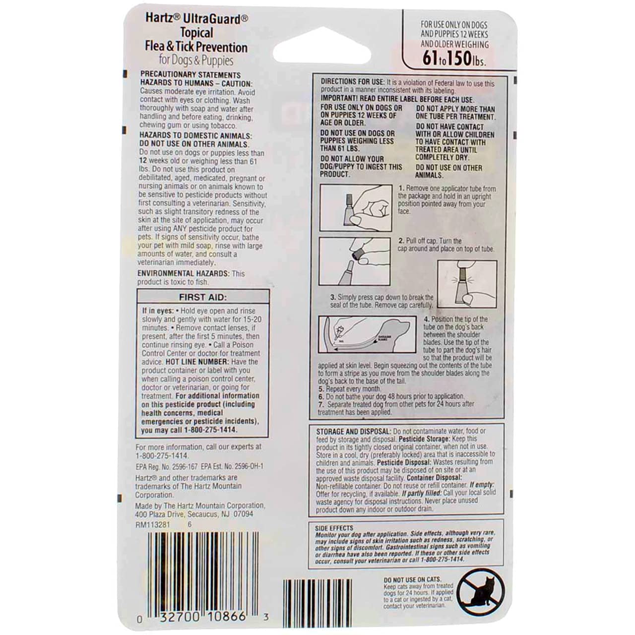 Hartz UltraGuard packaging shows a 3-month supply offering 30 days of protection