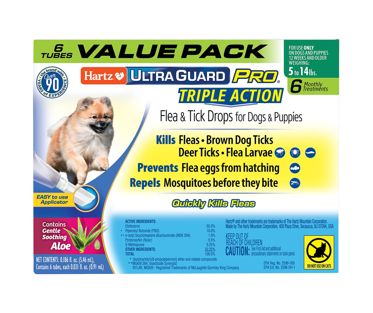 Hartz UltraGuard Pro bottle pour showing mess-free dosing for flea control.