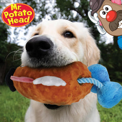 Hasbro Mr. Potato Head dog toy with crinkle texture for sensory exploration.