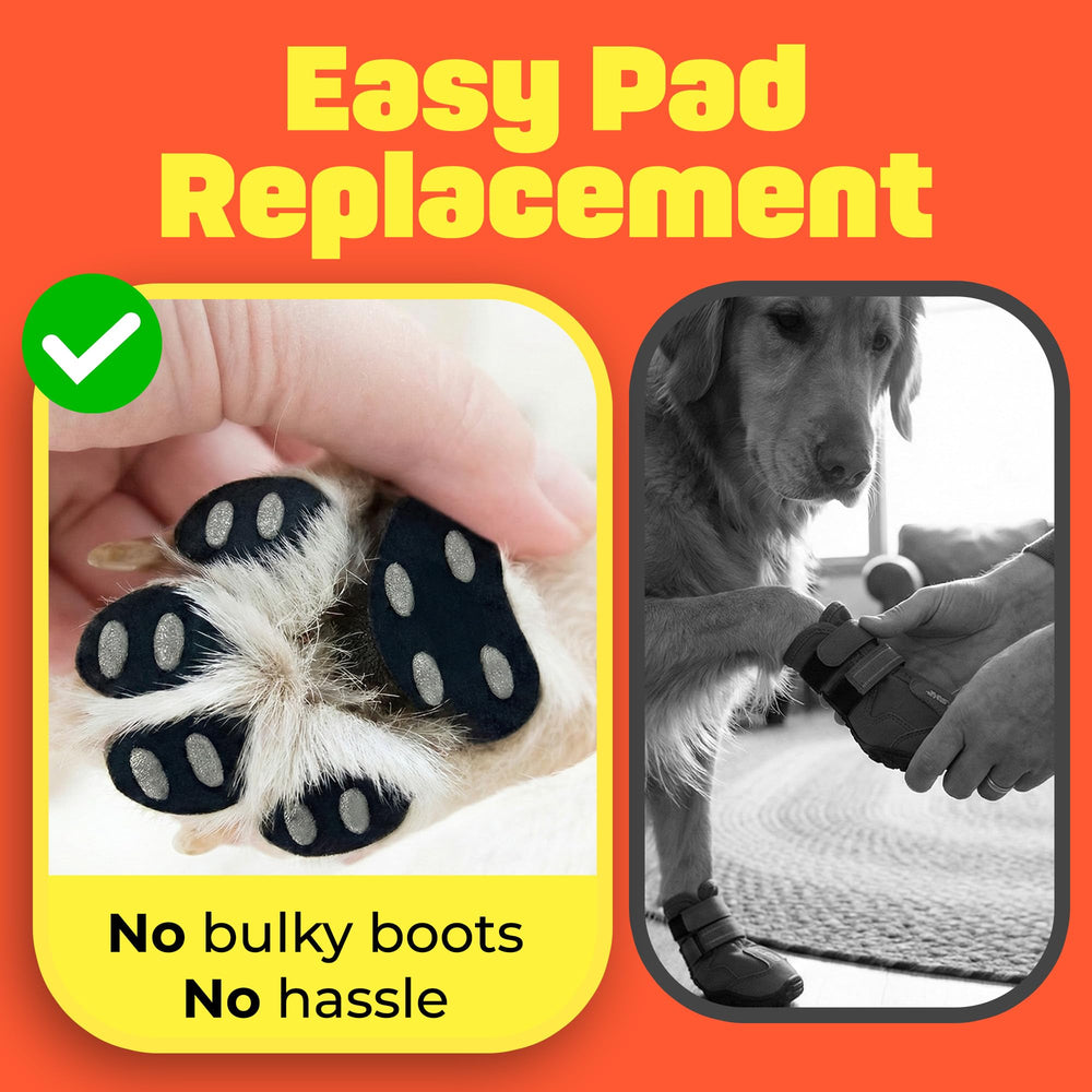 HASHI breathable mesh paw pads minimize moisture and stay comfy