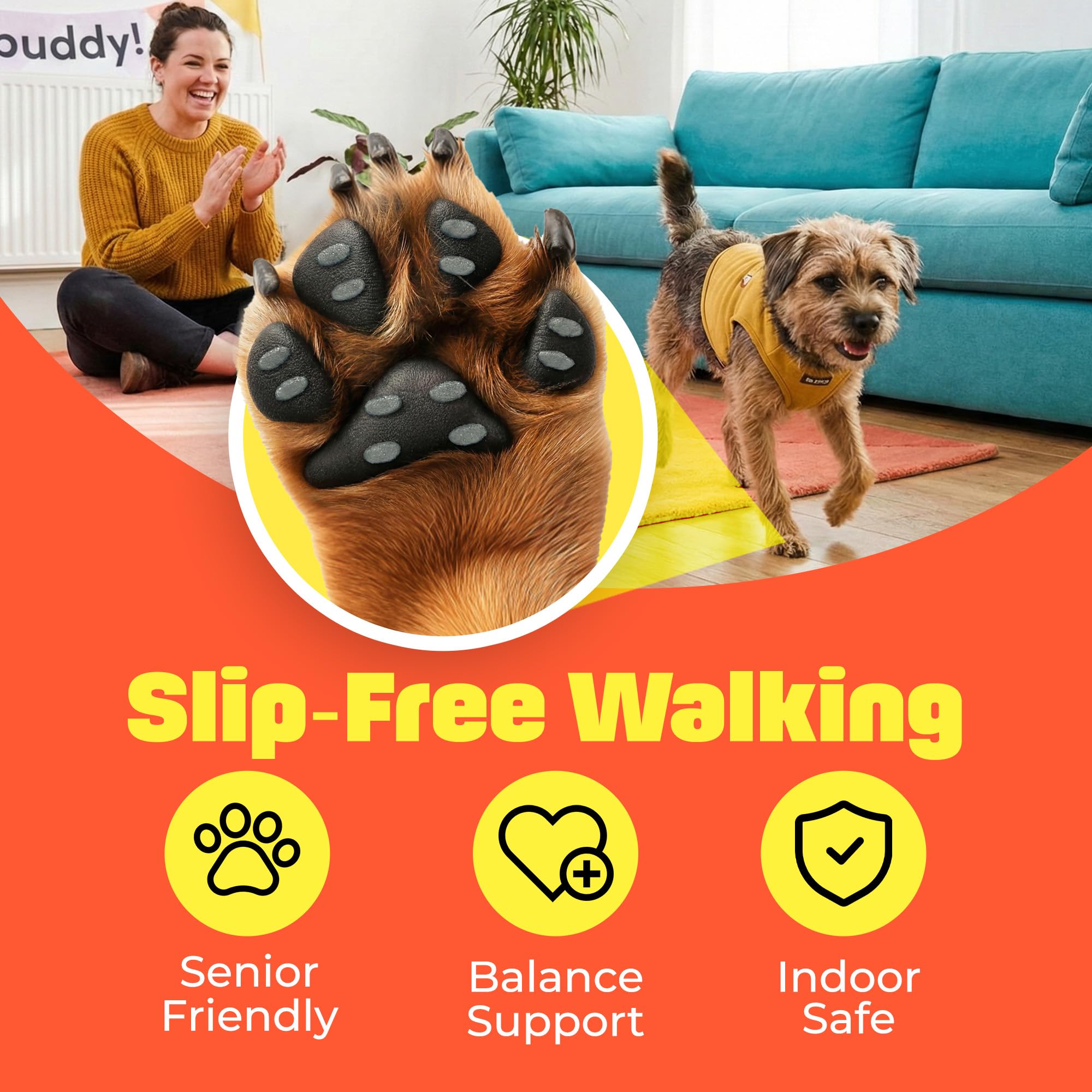 HASHI self-adhesive paw grips for easy application and second-skin comfort