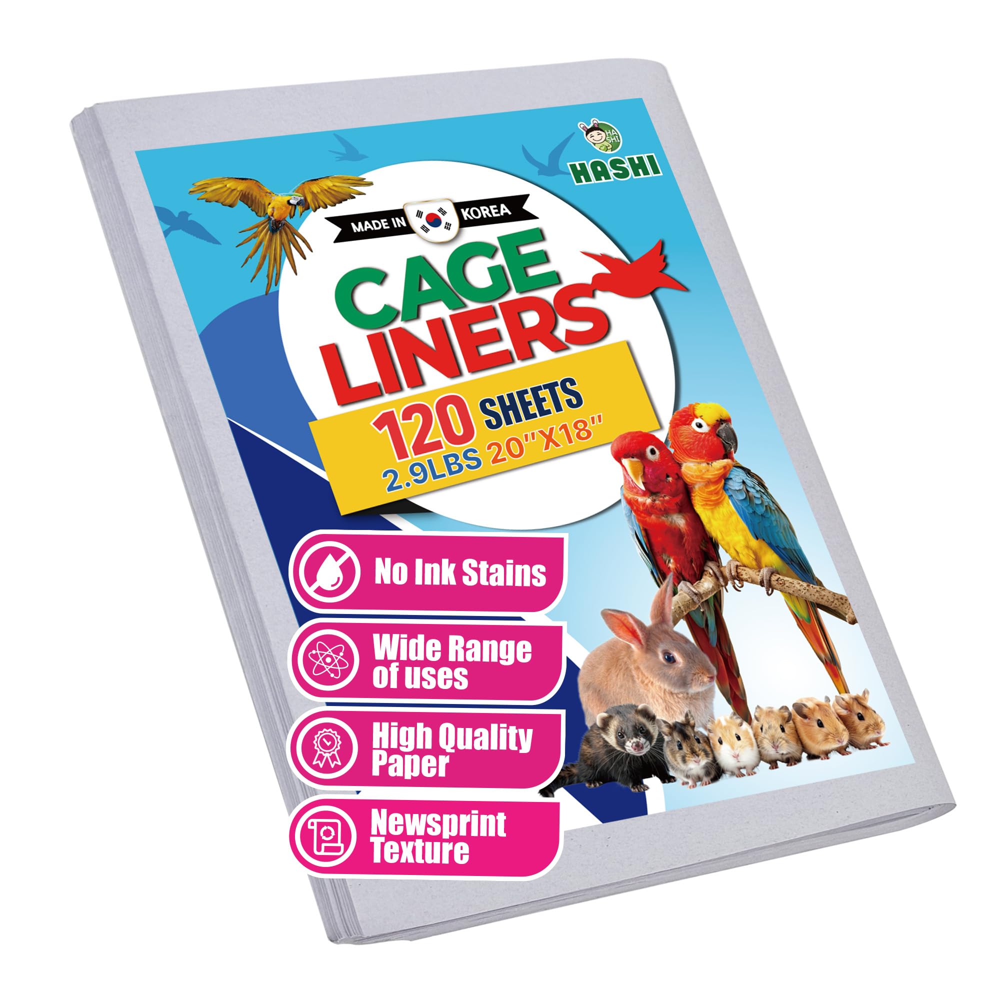Hashi hygienic liner ideal for clinics and pet stores with multiple cages