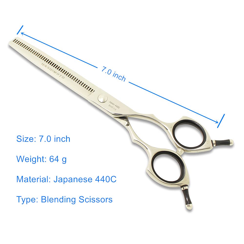 HASHIMOTO 440C stainless steel blade close-up for lasting sharpness.