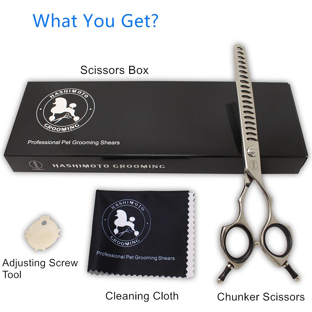 Hashimoto chunker scissors easy to handle with comfortable grip for precise thinning.