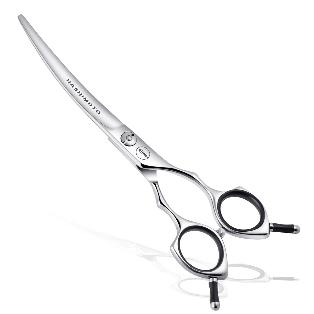 HASHIMOTO dog grooming scissors curved blade for precise trimming around face