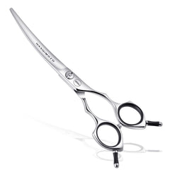 HASHIMOTO dog grooming scissors curved blade for precise trimming around face