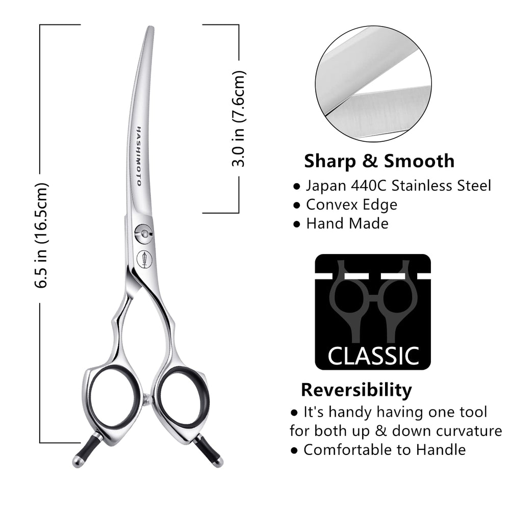 HASHIMOTO 6.5-inch pet shears offer smooth cuts and comfort