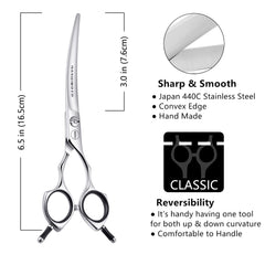 HASHIMOTO 6.5-inch pet shears offer smooth cuts and comfort