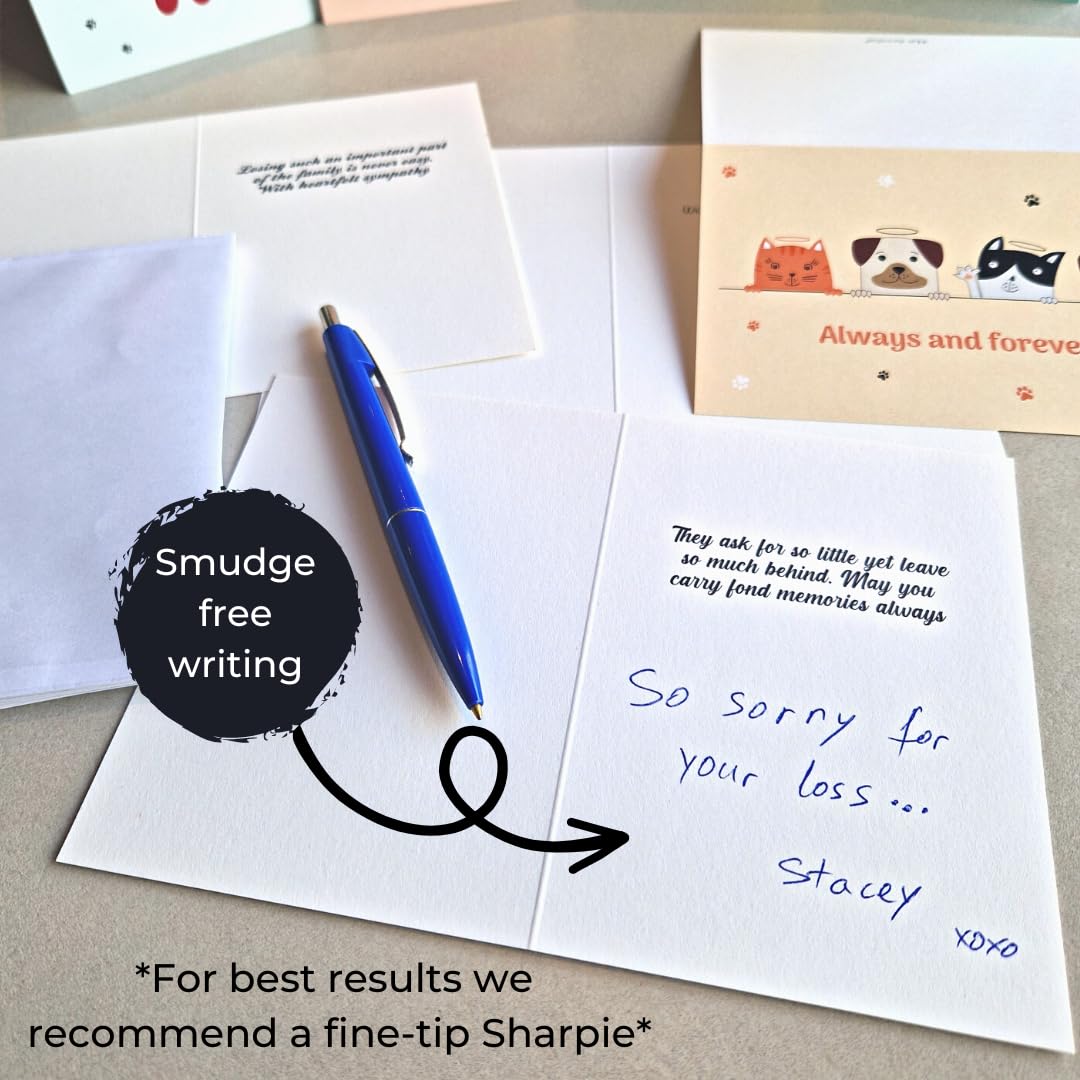 Hat Acrobat premium cardstock sympathy cards with refined finish