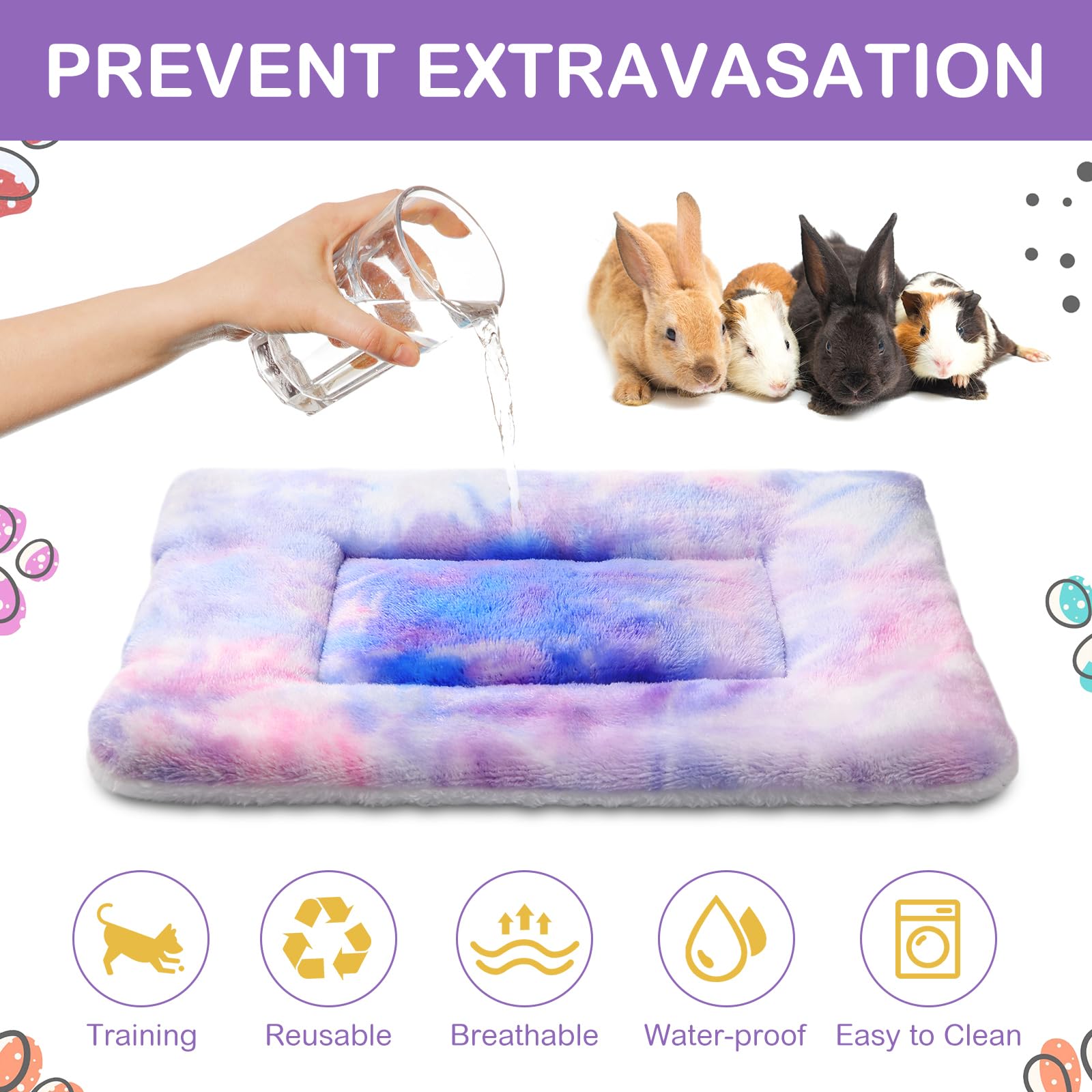 Haull 4-pack pet mats durable and color-coordinated for daily use.