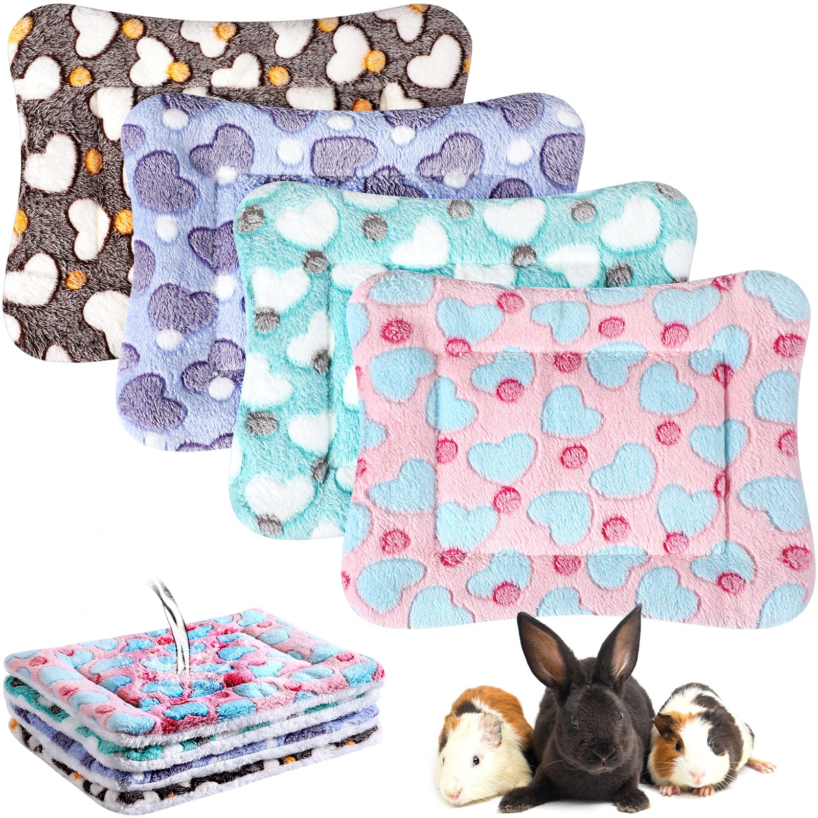 Haull heart-design guinea pig bed offers cozy comfort and easy cleanup.